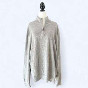 Joseph Abboud Men’s Grey 1/4 Quarter Zip Organic Cotton Pullover Sweater XL